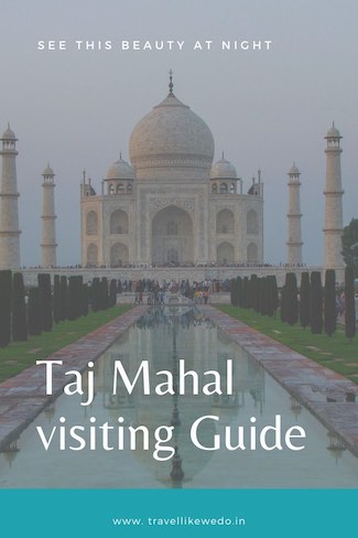 Taj Mahal in evening