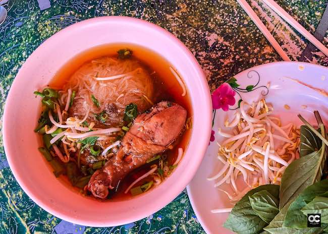 Chicken noodle soup is one of the top dishes of Thailand