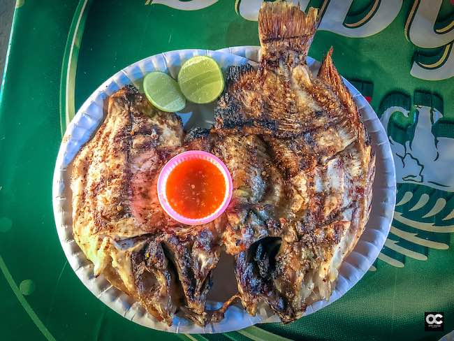 Fish grilled in Thai style is sea food lovers paradise