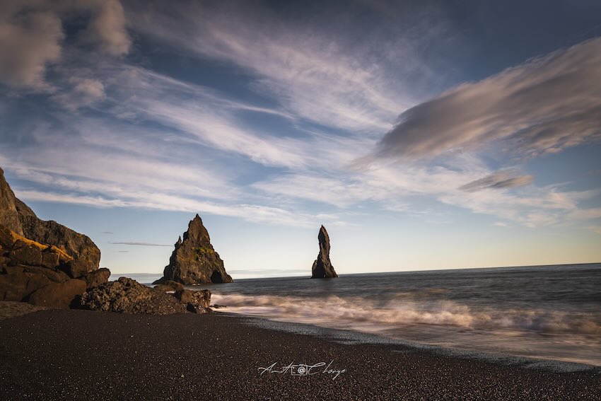 black sand beach 