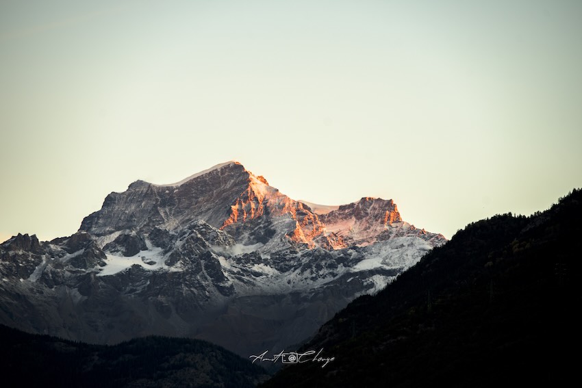 Sunrise from Aosta city